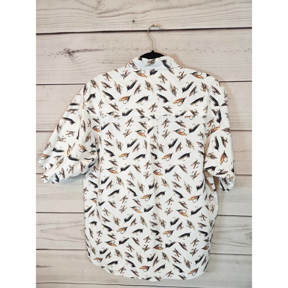 Columbia Men's Multicolor Cotton Fishing Short Sleeve Button Down Shirt Size M - Picture 3 of 6